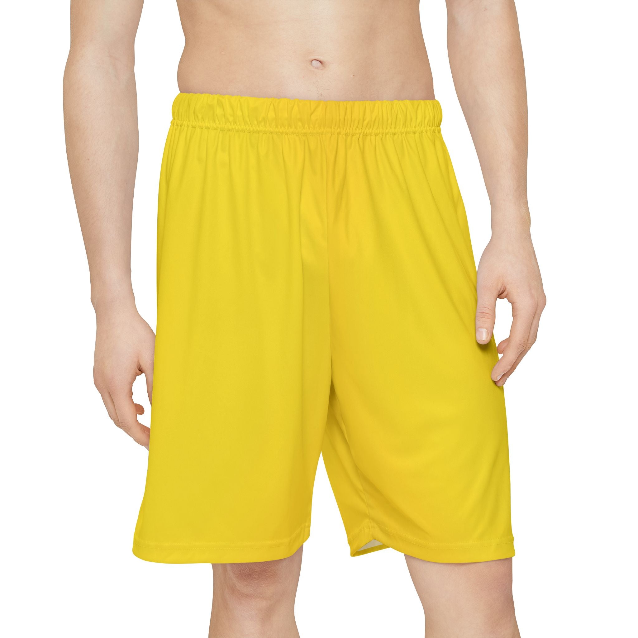 Yellow Athletic Sports Shorts – Men’s Lightweight Gym & Running Shorts