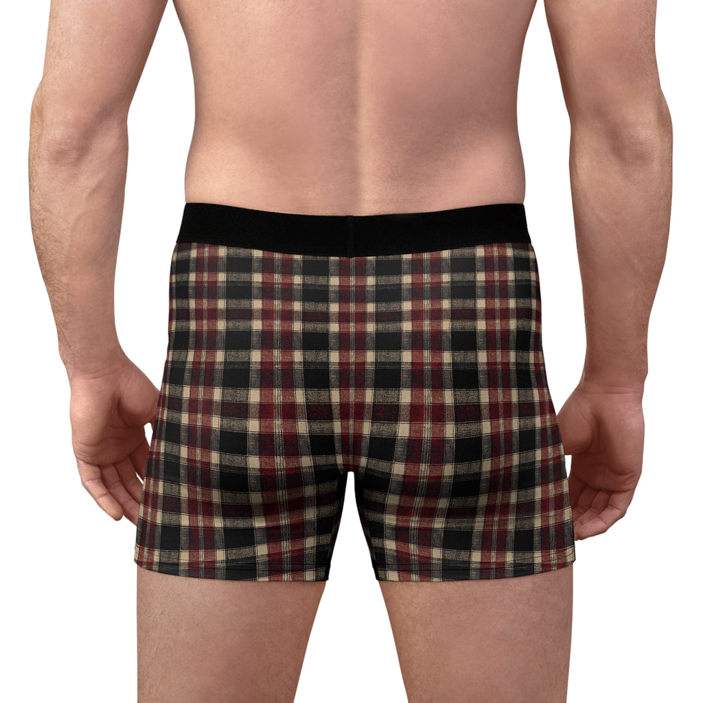 Plaid Boxer Briefs — Men's Cozy Flannel-Style Underwear