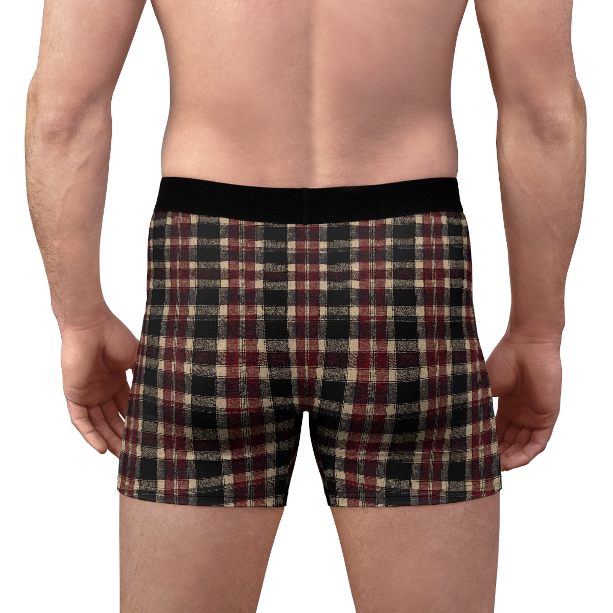 Plaid Boxer Briefs — Men's Cozy Flannel-Style Underwear