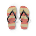 Striped Sunset Flip Flops — Retro Beach Sandals