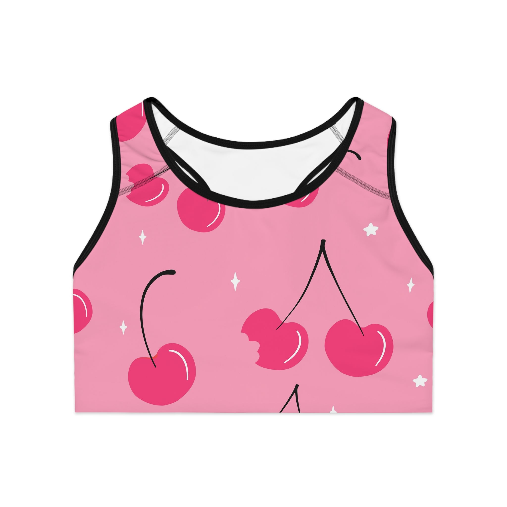 Cherry Graphic Sports Bra