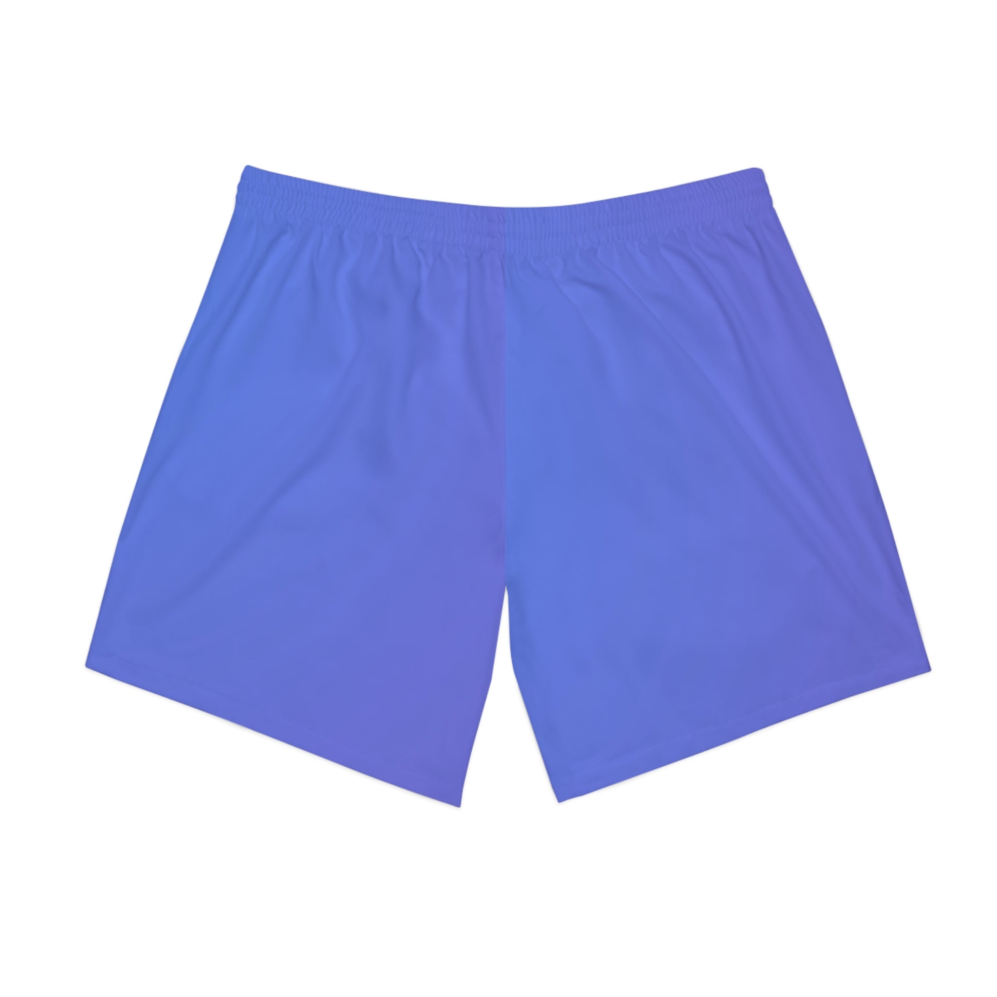 Men's Gradient Blue Beach Shorts - Elastic Swim Trunks