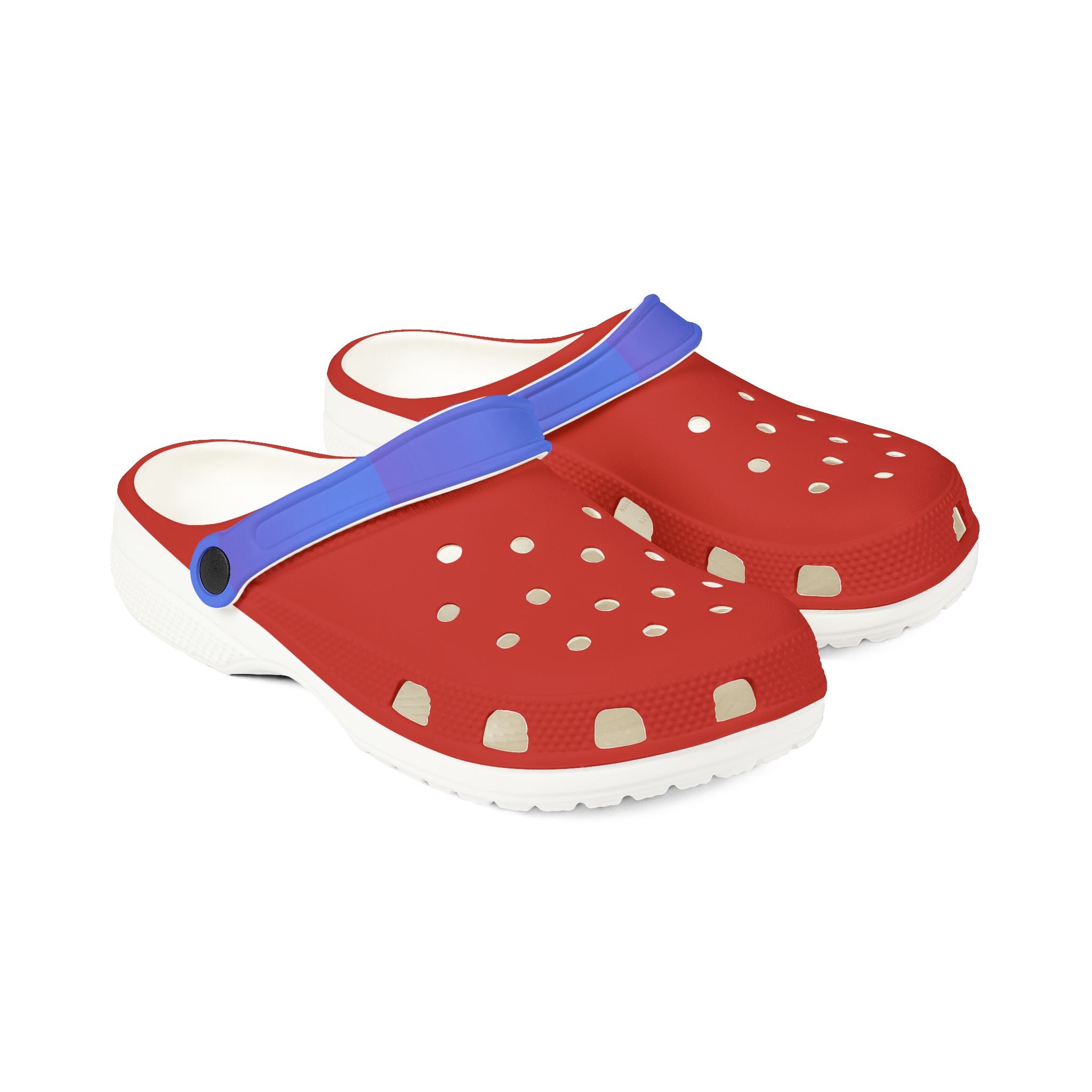 Red EVA Foam Clogs — Lightweight Slip-On Garden & Beach Shoes
