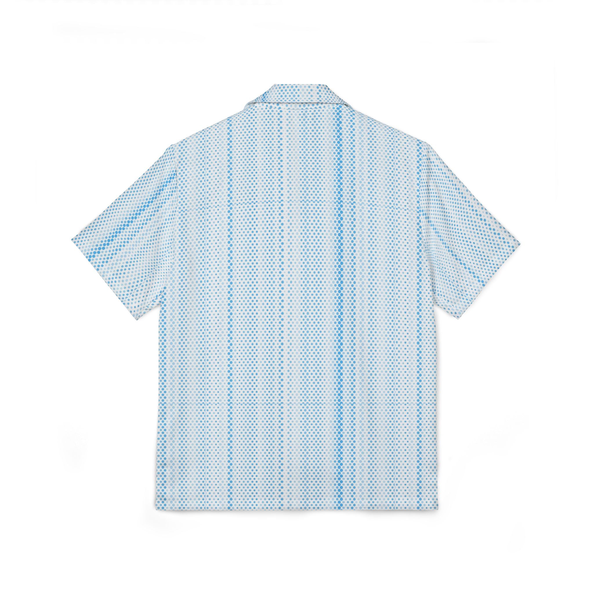 Men's Blue Geometric Dot Pattern Shirt