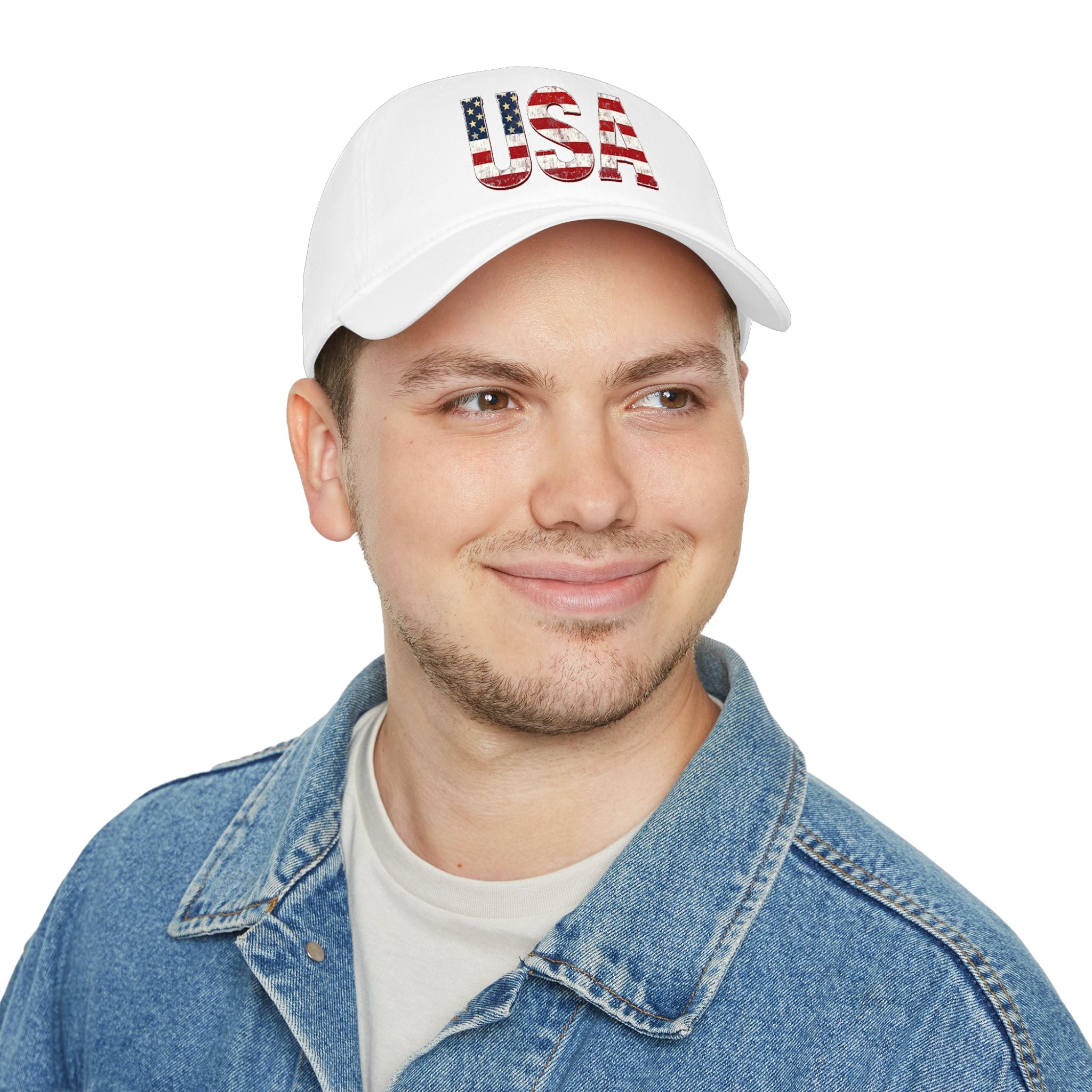 USA Flag Baseball Cap — Patriotic Low Profile Hat for 4th of July & Everyday Wear