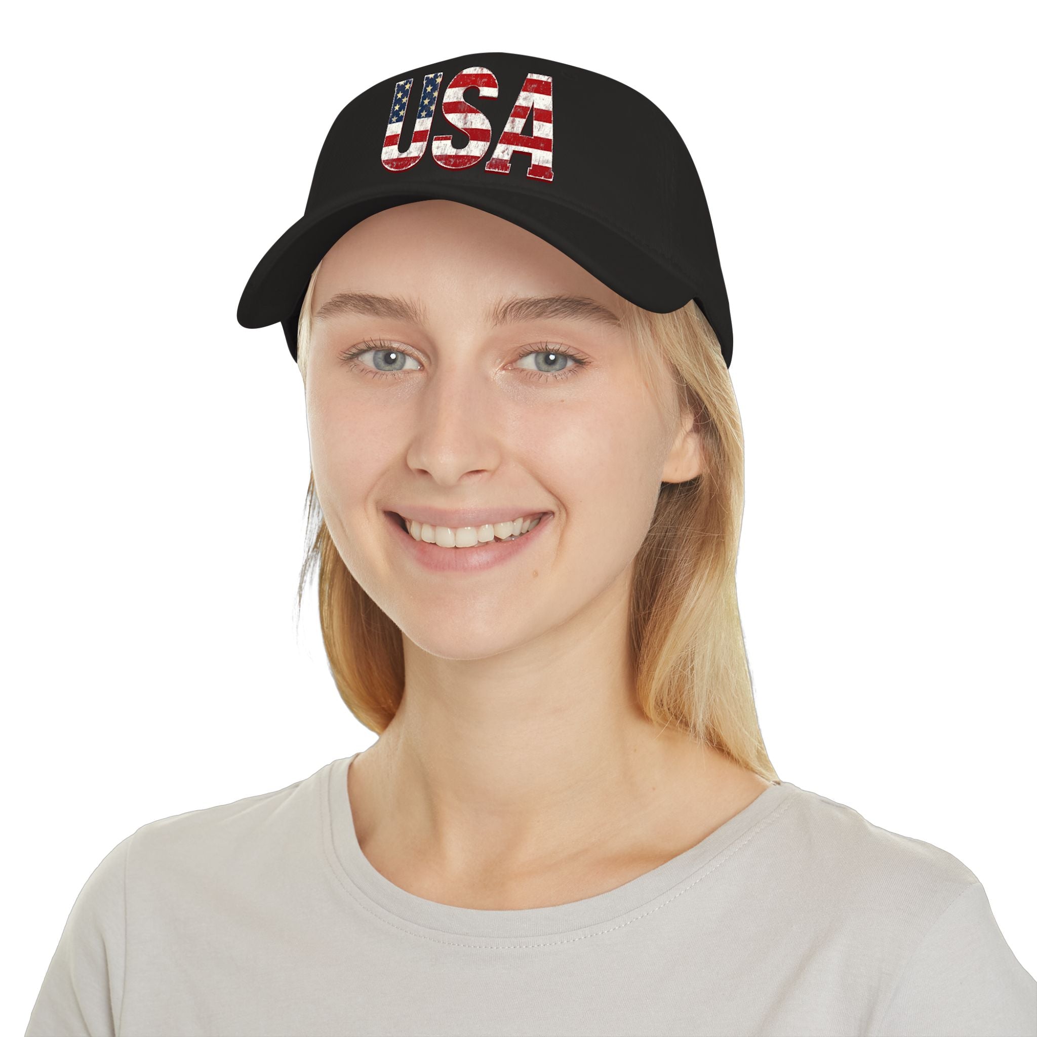 USA Flag Baseball Cap — Patriotic Low Profile Hat for 4th of July & Everyday Wear