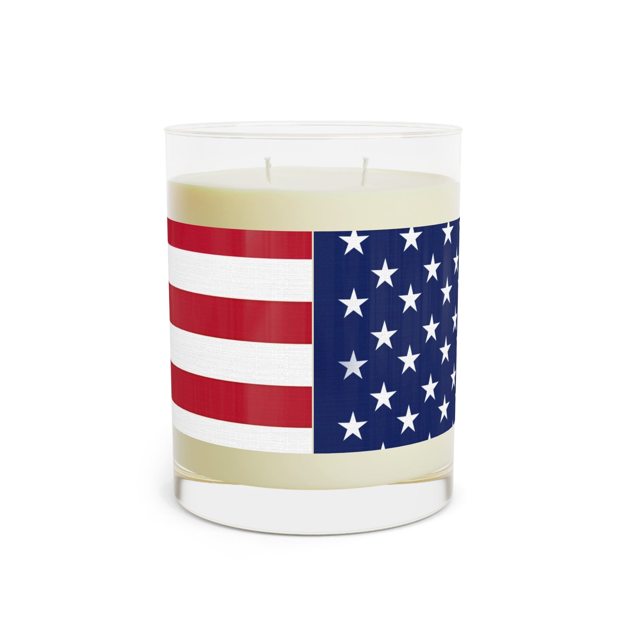 American Flag Candle | 11oz Glass Patriotic USA Stars Stripes