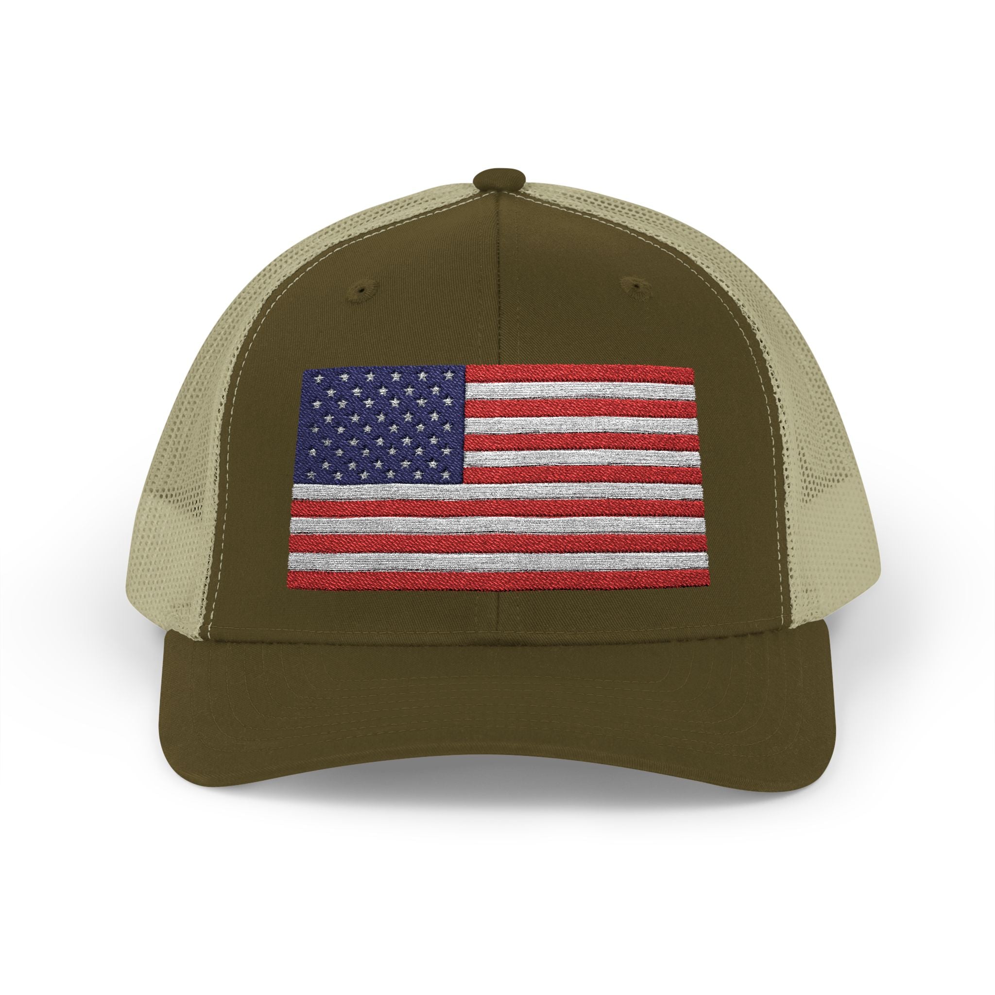American Flag Trucker Cap — Sparkle Sequin USA Snapback