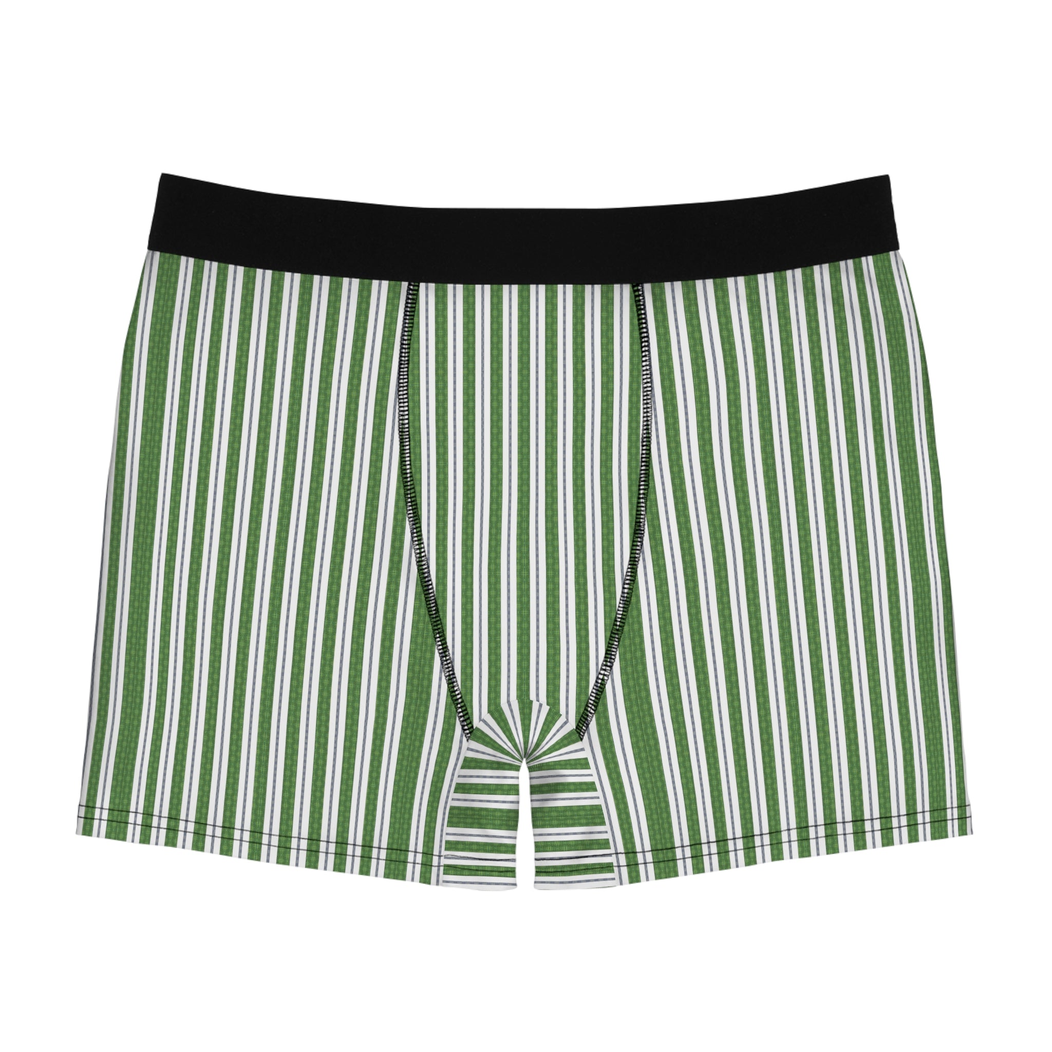 Green Vertical Stripe Boxer Briefs