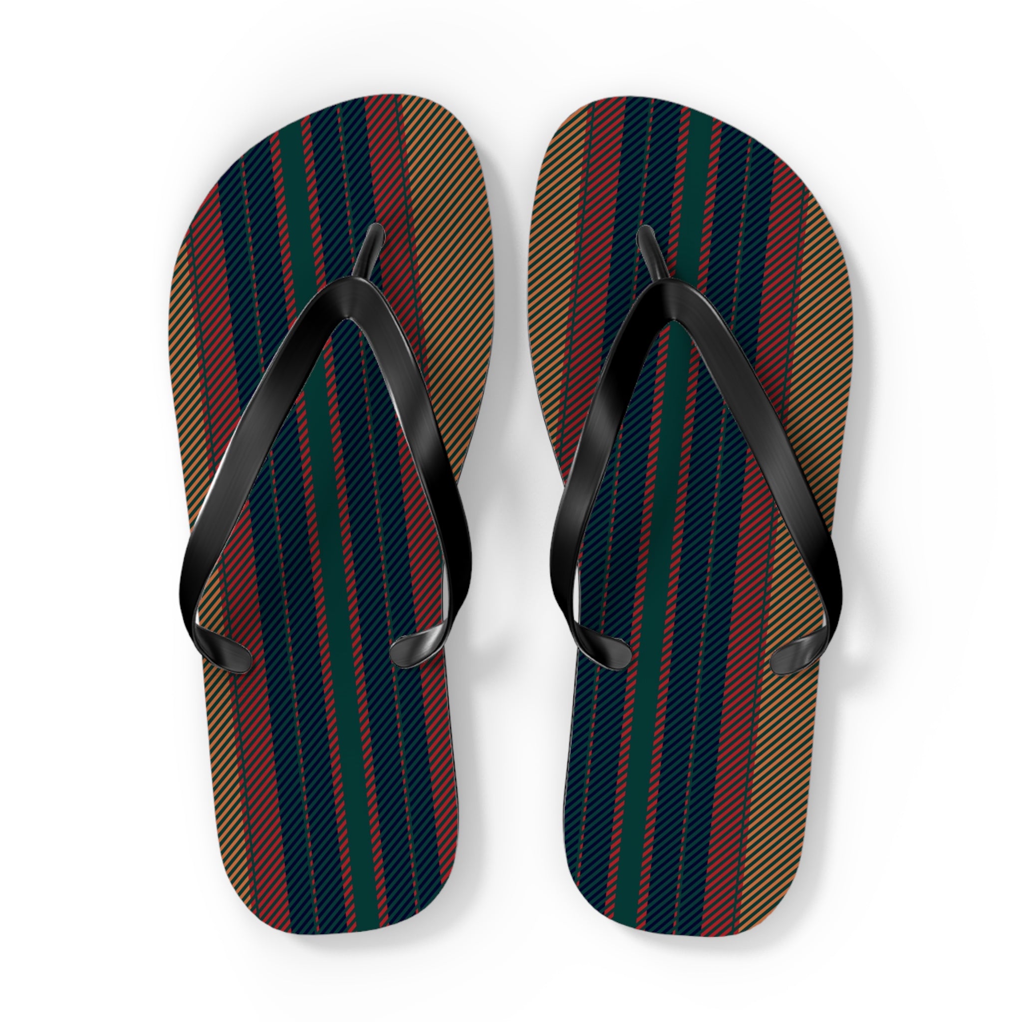 Striped Boho Flip Flops – Casual Summer Beach Sandals
