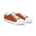Rust Canvas Low-Top Sneakers for Men — Classic Casual Lace-Up Trainers