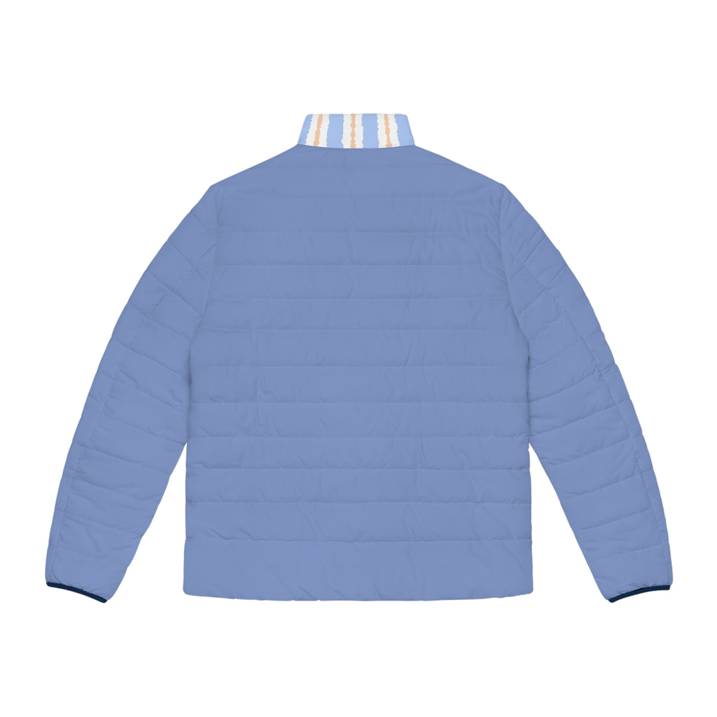 Light Blue Puffer Jacket — Men's Quilted Lightweight Coat