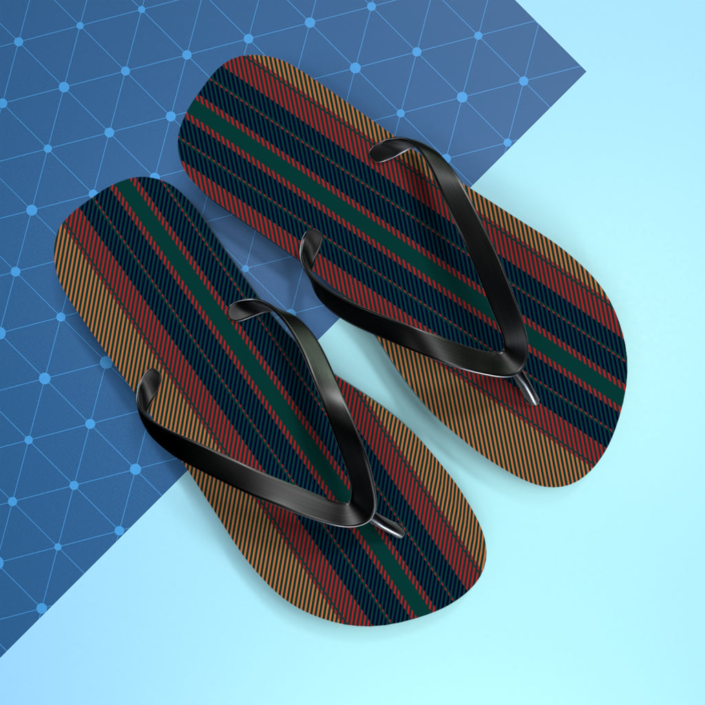 Striped Boho Flip Flops – Casual Summer Beach Sandals