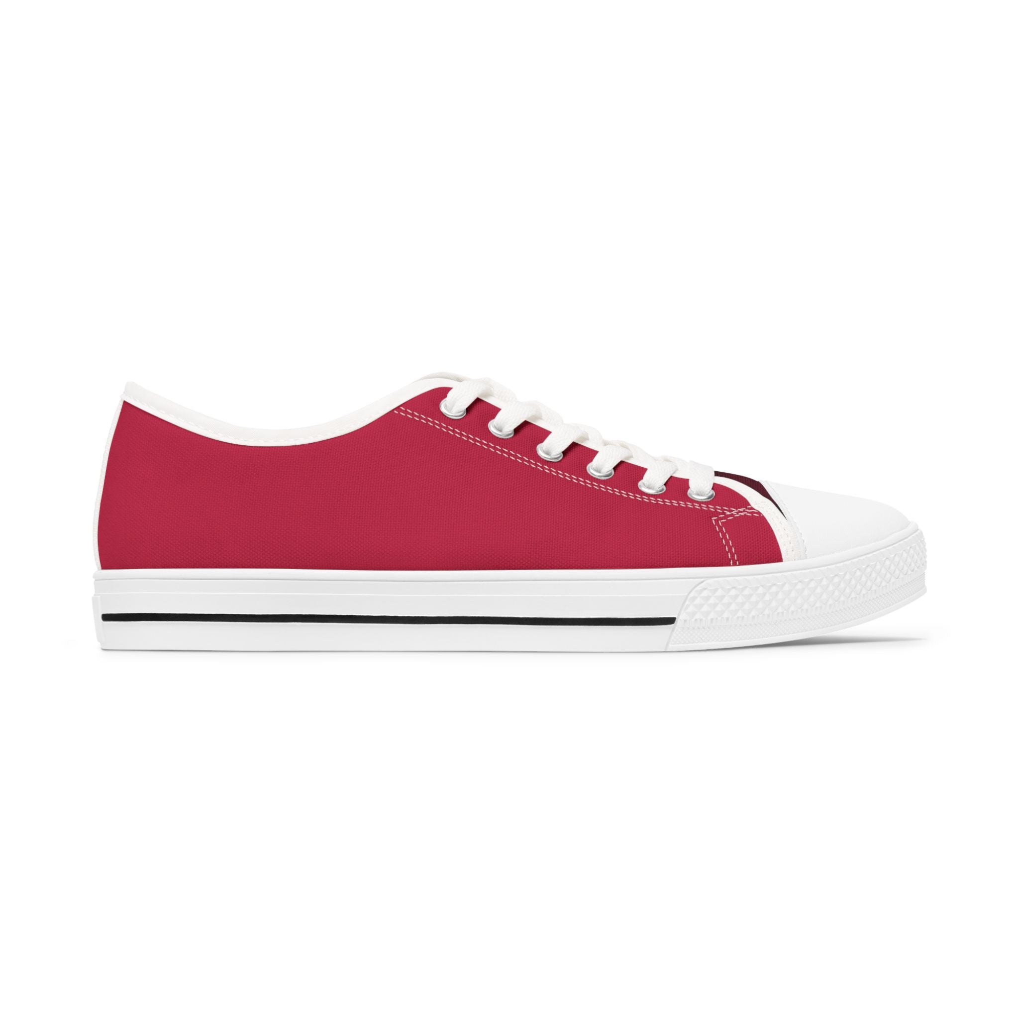 Classic Raspberry Magenta Low-Top Sneakers — Women's Casual Canvas Shoes