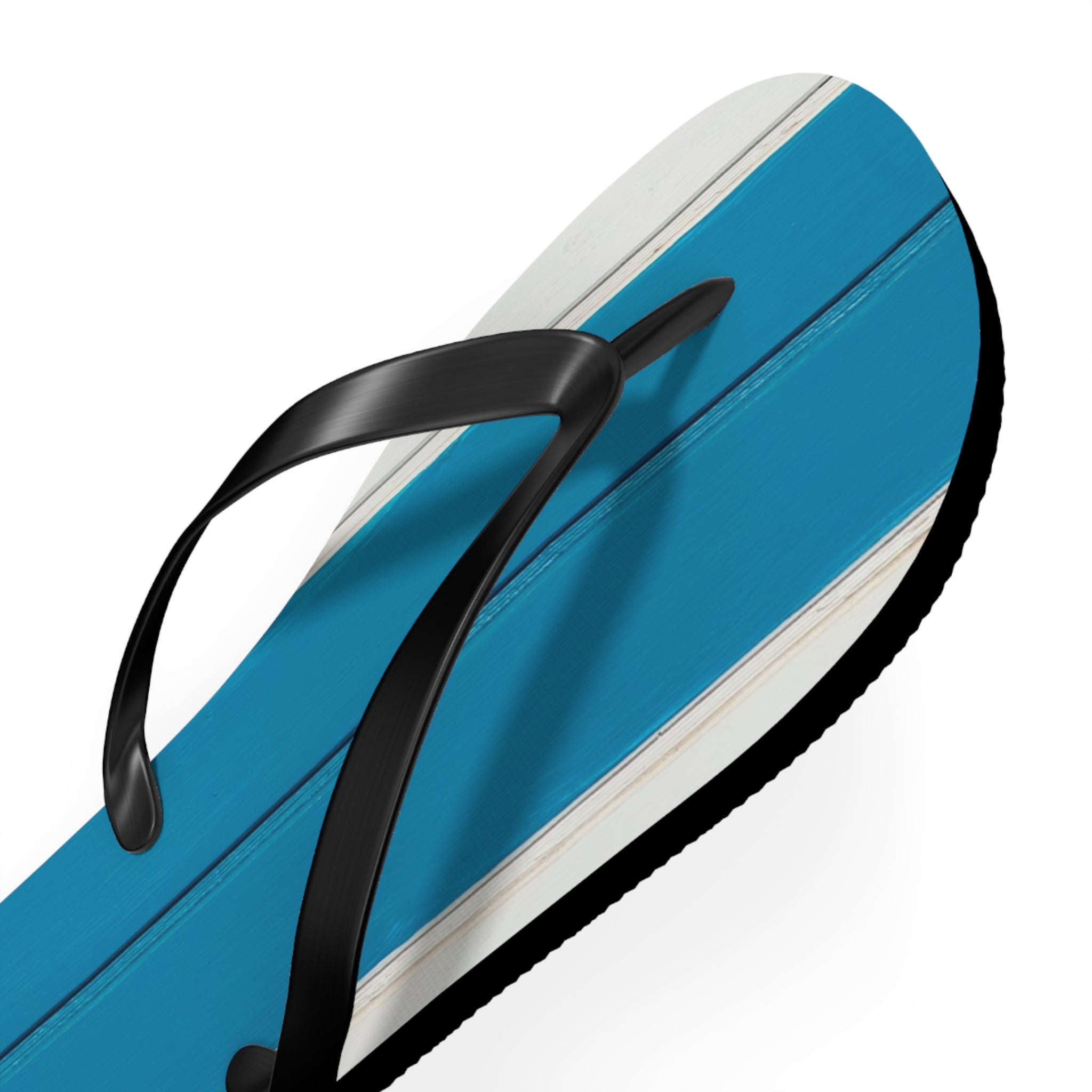 Light Blue Striped Beach Flip Flops – Casual Summer Sandals