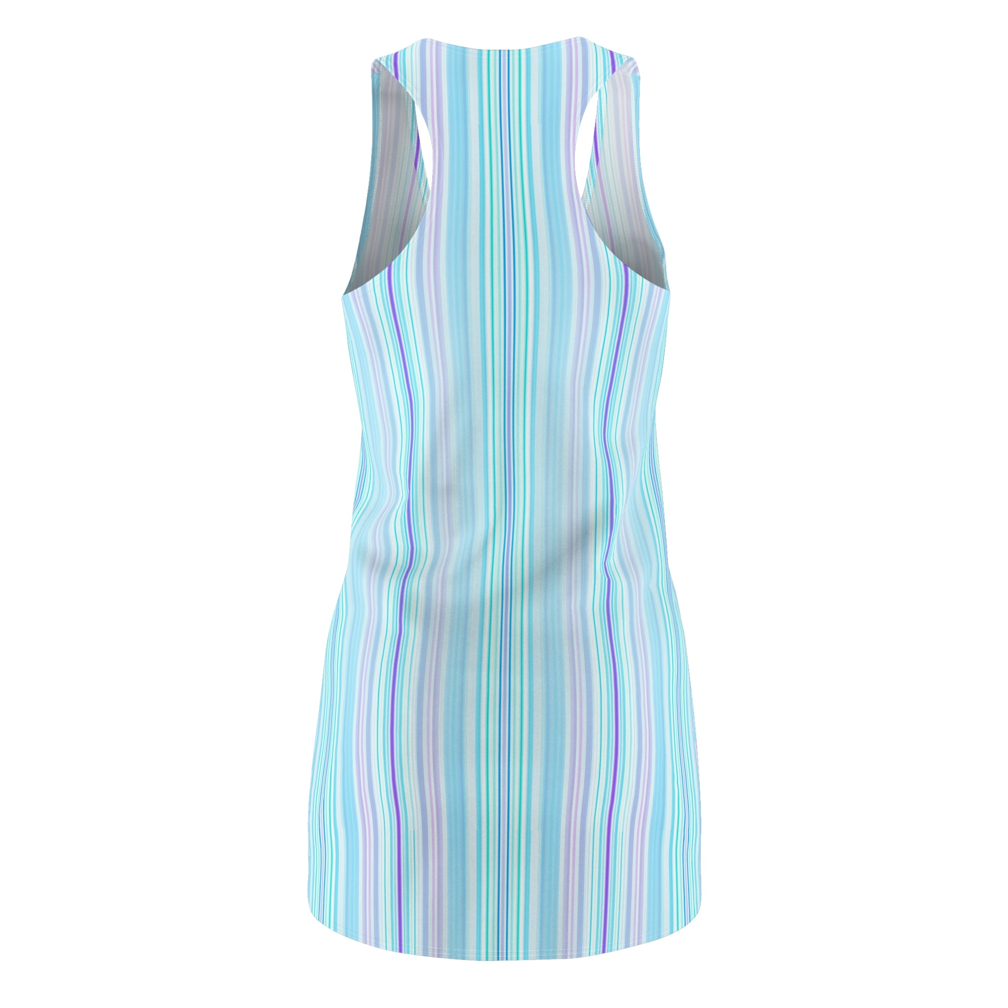 Pastel Stripe Racerback Dress — Lightweight AOP Summer Sundress