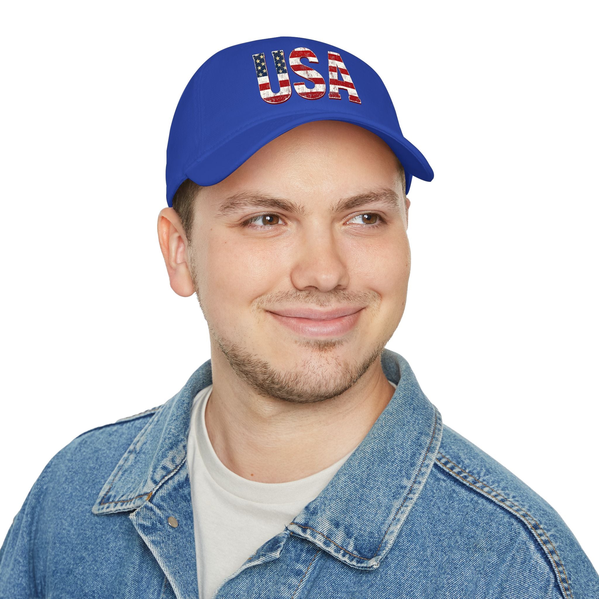 USA Flag Baseball Cap — Patriotic Low Profile Hat for 4th of July & Everyday Wear