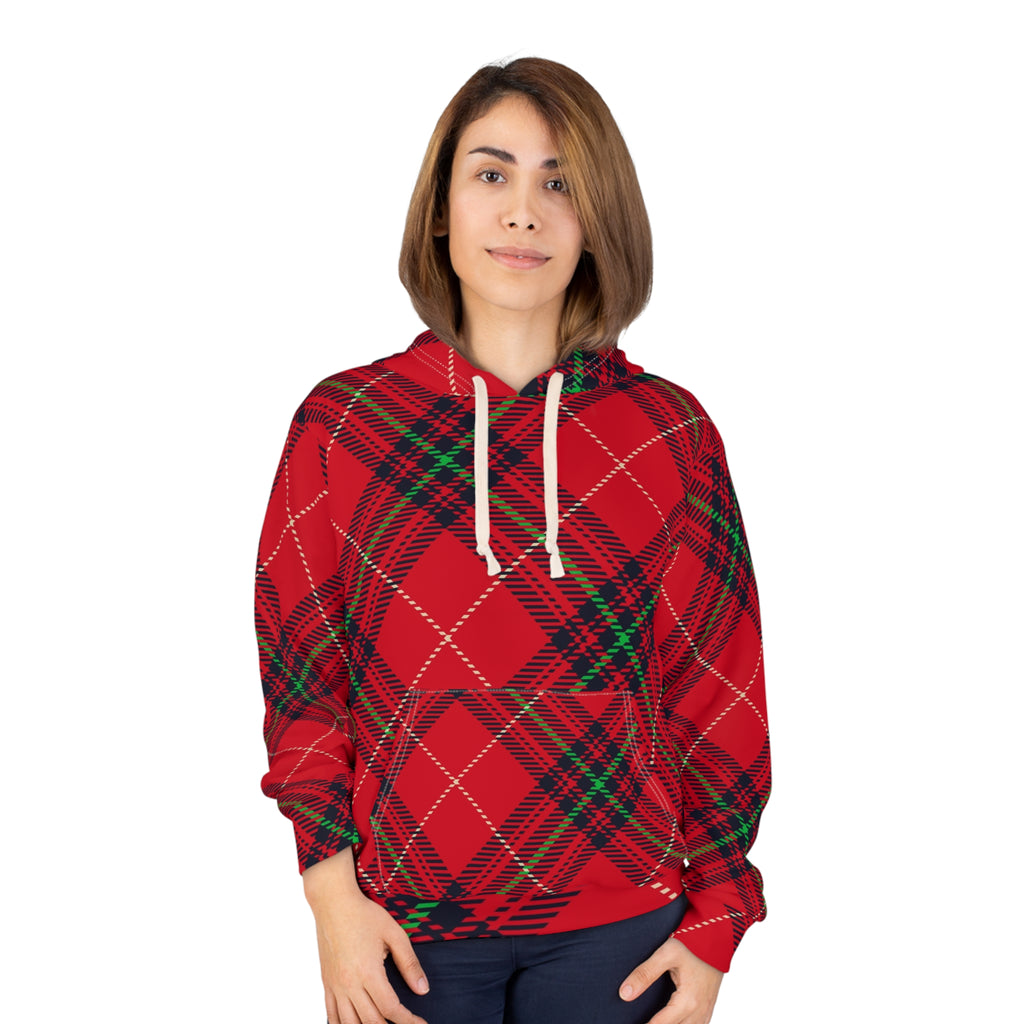 Red Tartan Plaid Hoodie | All-Over Print