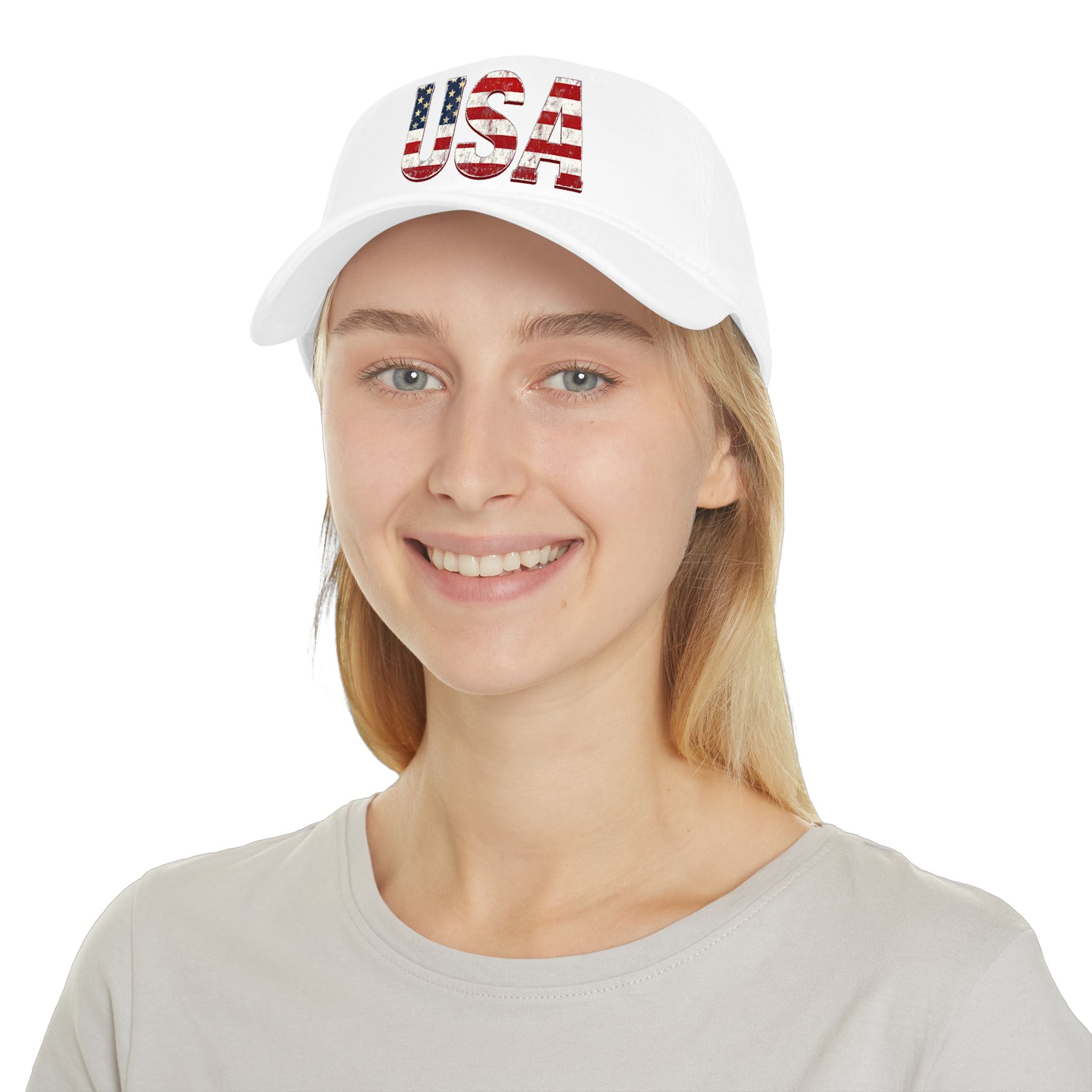 USA Flag Baseball Cap — Patriotic Low Profile Hat for 4th of July & Everyday Wear