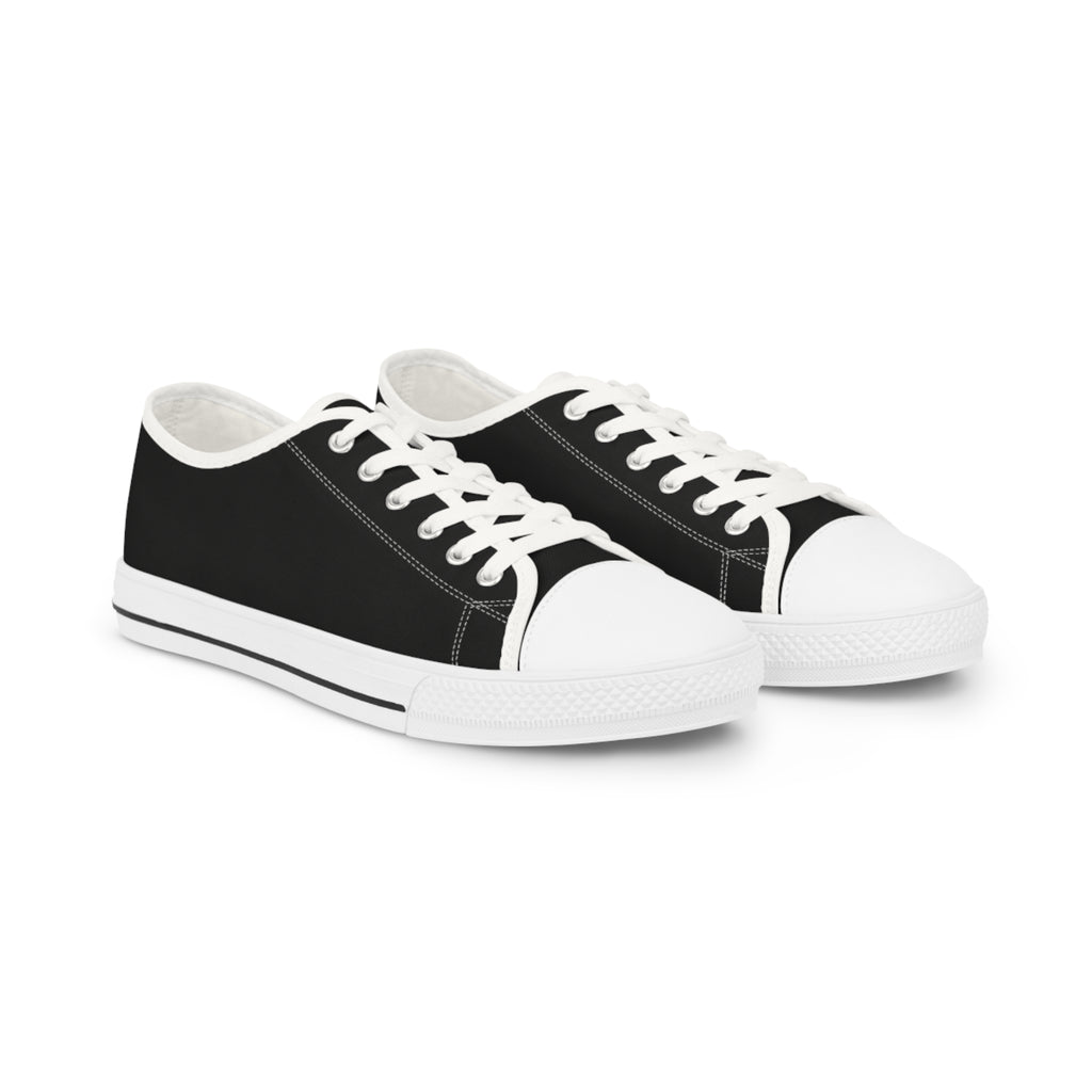 Classic Black Low-Top Sneakers — Men's Casual Canvas Shoes