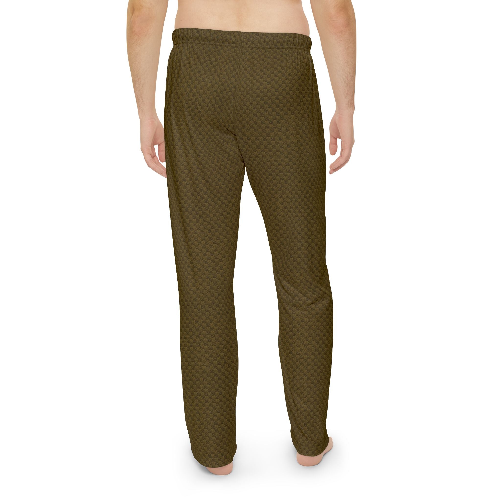 Men's Olive Quilted Pajama Pants — Cozy Lounge Sleepwear