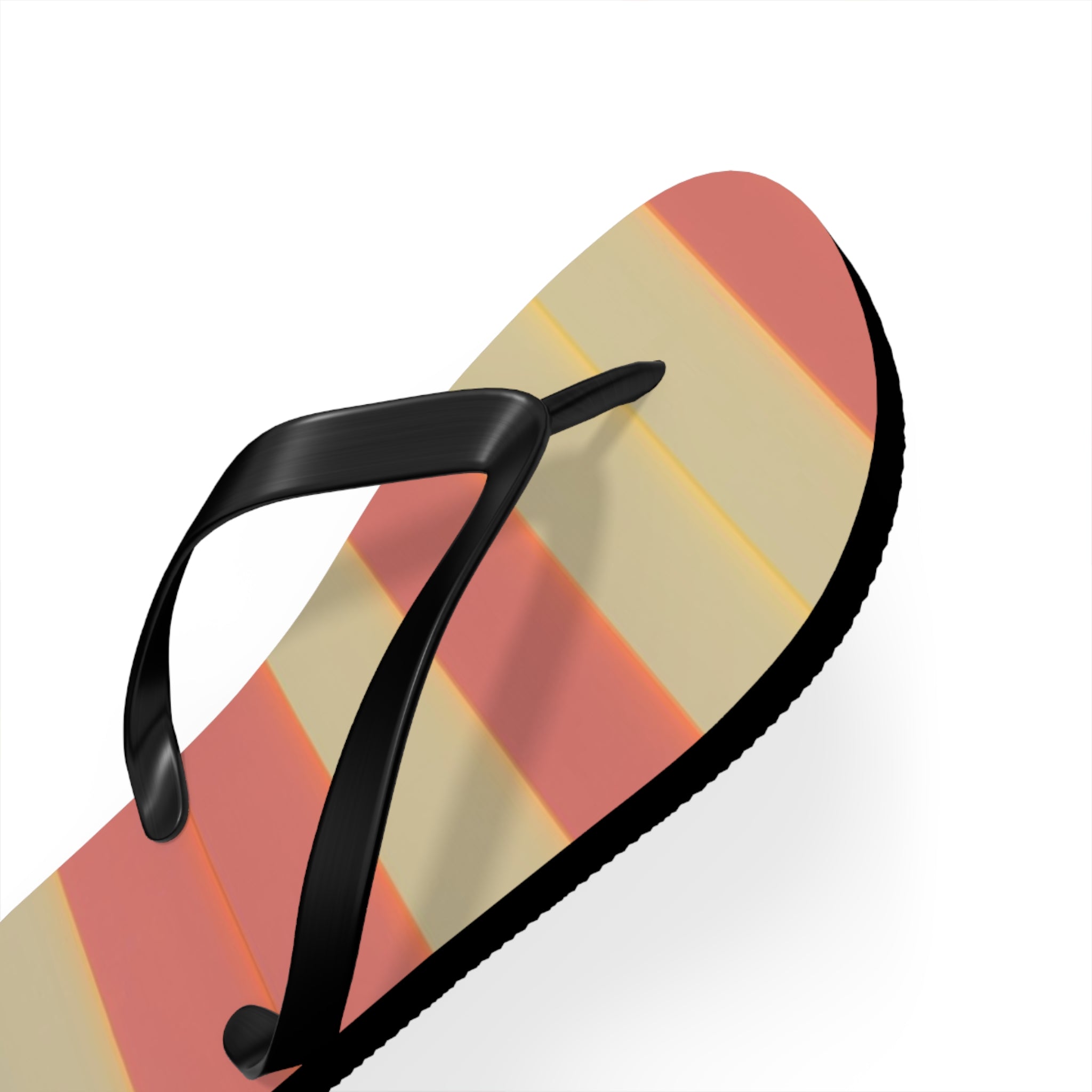 Striped Sunset Flip Flops — Retro Beach Sandals