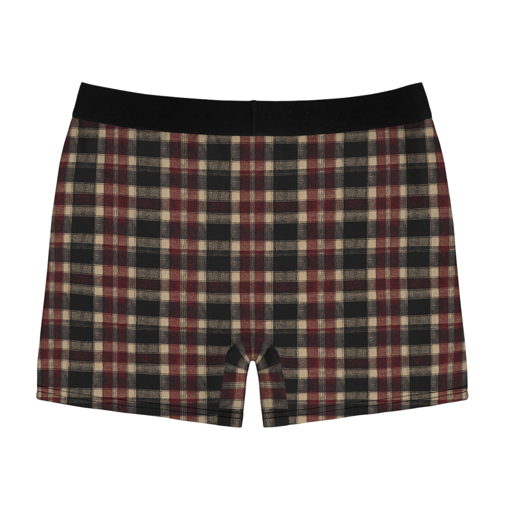 Plaid Boxer Briefs — Men's Cozy Flannel-Style Underwear