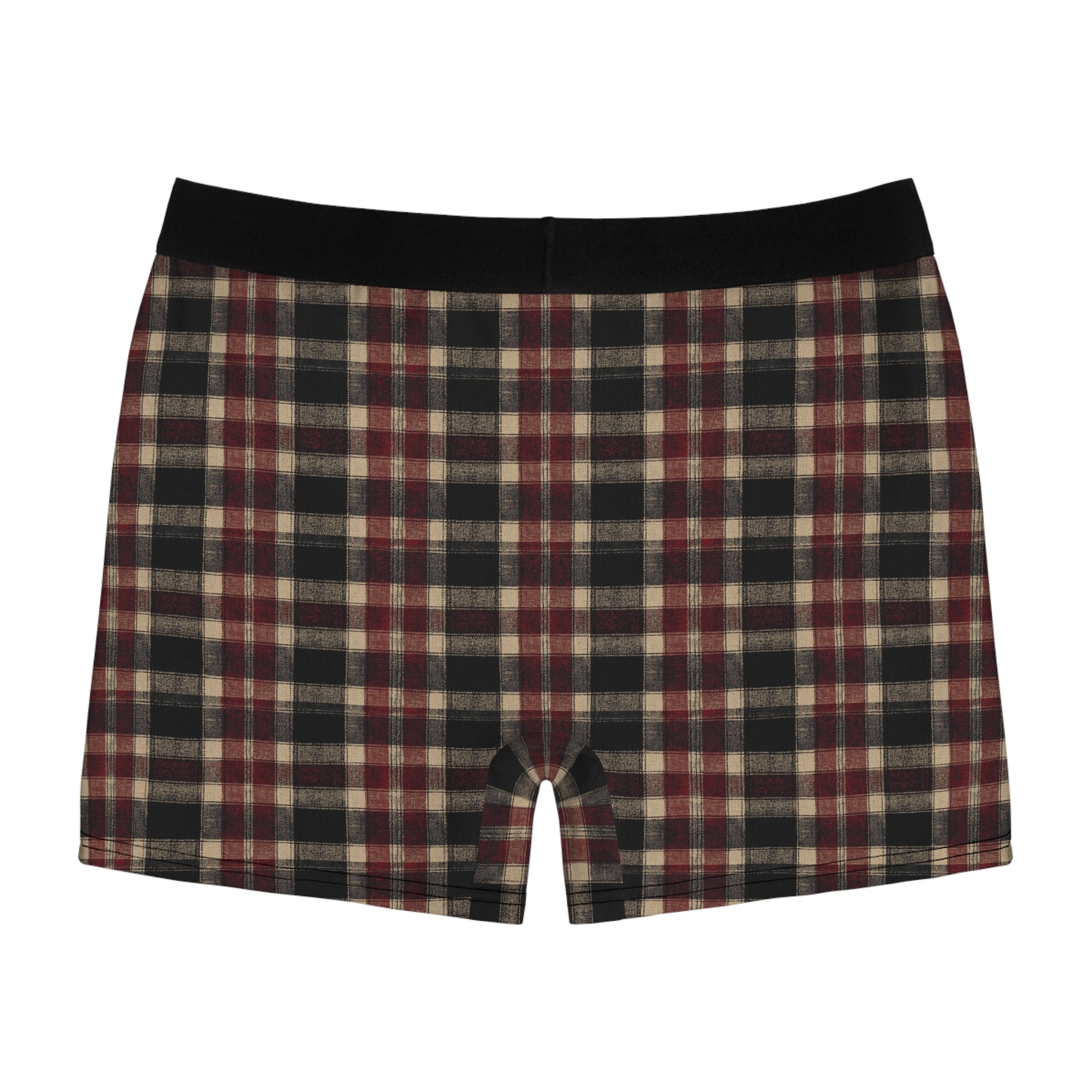 Plaid Boxer Briefs — Men's Cozy Flannel-Style Underwear