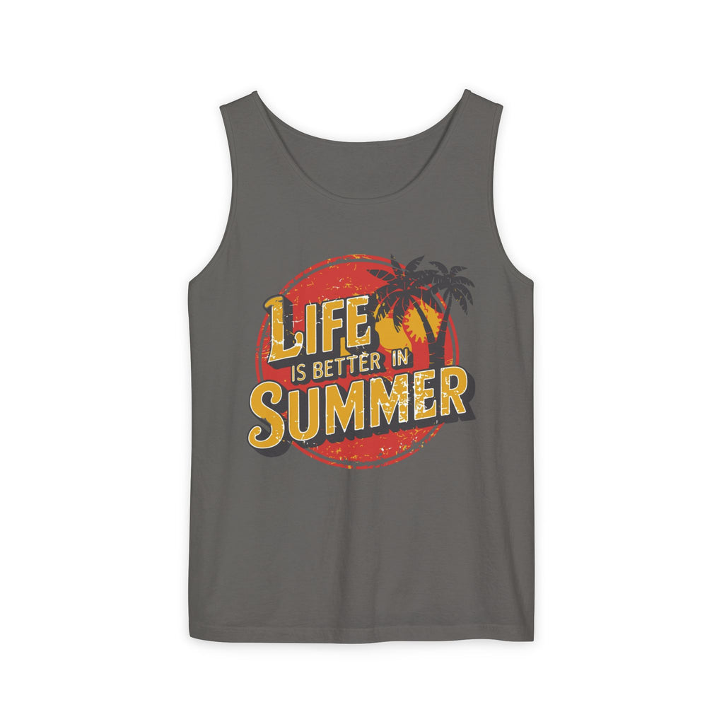 Life Is Better in Summer Tank Top | Retro Palm Sunset Tee