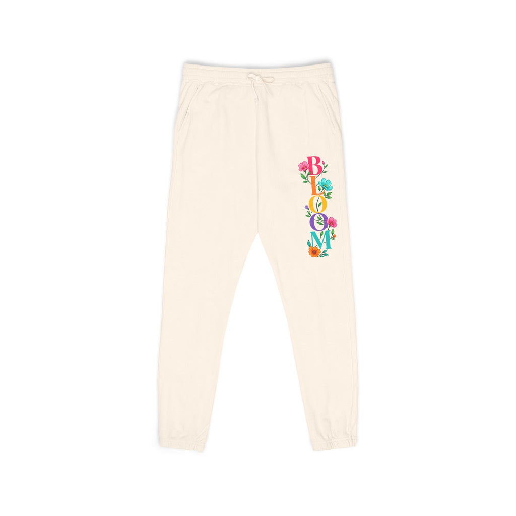 Floral 'Bloom' Joggers — Garment-Dyed Fleece Sweatpants