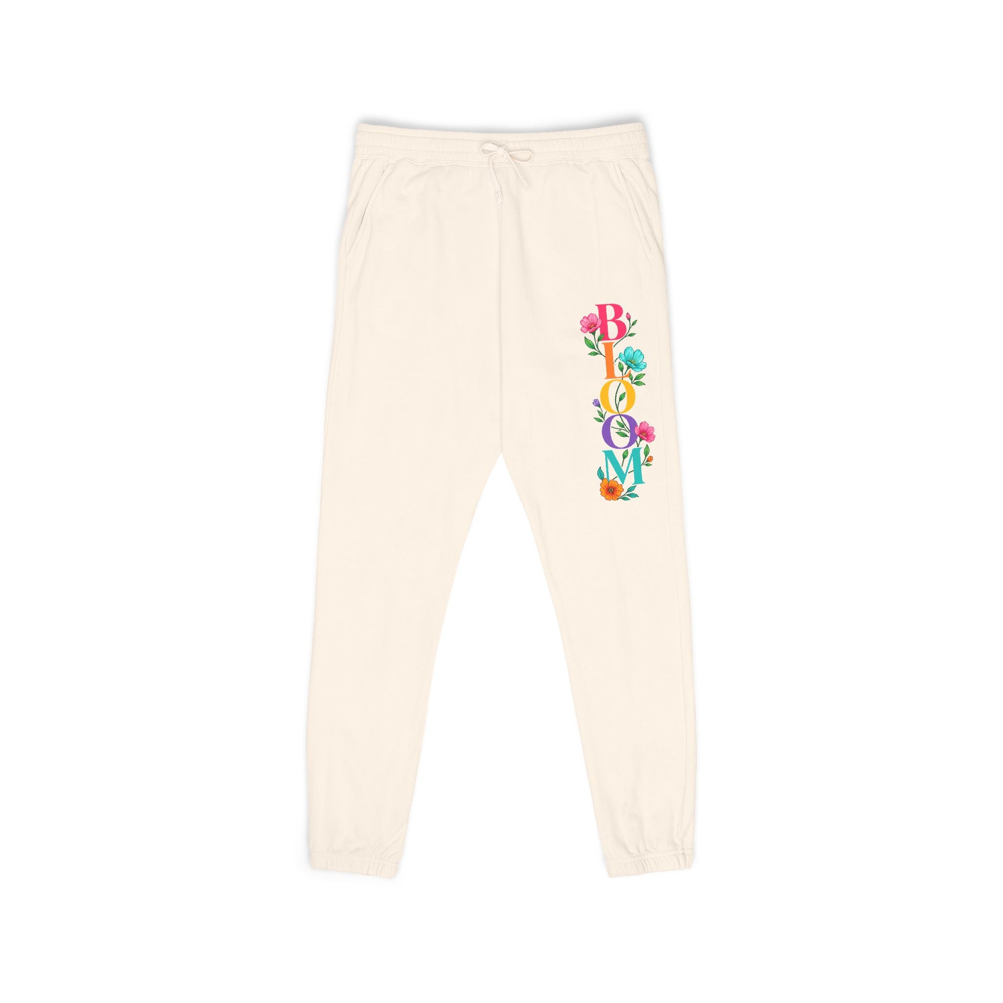 Floral 'Bloom' Joggers — Garment-Dyed Fleece Sweatpants