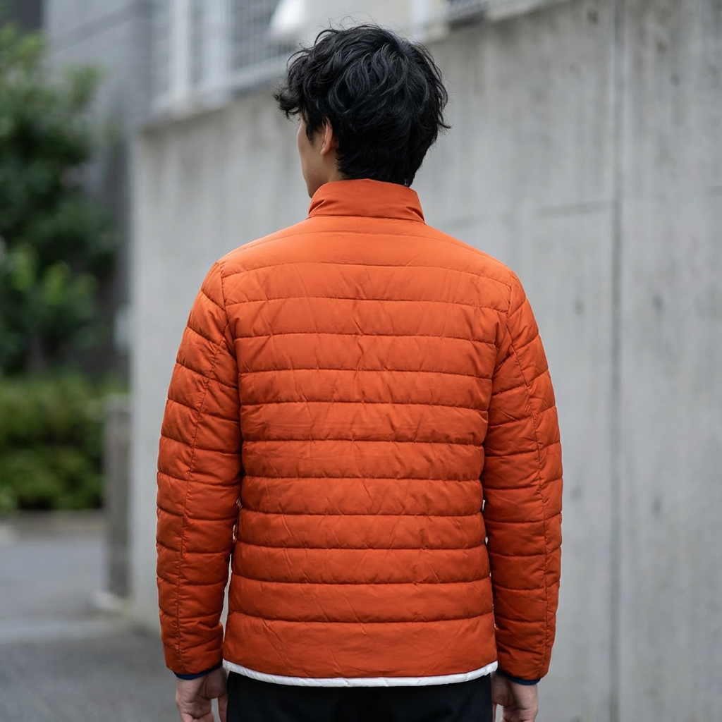 Men's Rust Puffer Jacket – Lightweight Quilted Outerwear