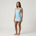 Pastel Stripe Racerback Dress — Lightweight AOP Summer Sundress