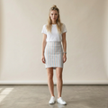 Pastel Stripe Pencil Skirt – Retro Vertical Stripe