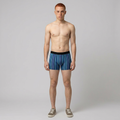 Striped Blue Men’s Boxer Briefs — All-Over Pattern Comfortable Undergarment