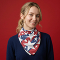 Patriotic Stars Scarf — Red White & Blue American Flag Pattern