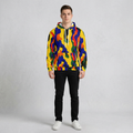 Colorful Abstract Camo Hoodie – Vibrant All-Over Print Pullover