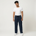 Men's Navy Blue Argyle Pajama Pants — Cozy Lounge Sleepwear