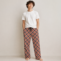 Men's Red & Navy Plaid Pajama Pants - Cozy Lounge Sleepwear
