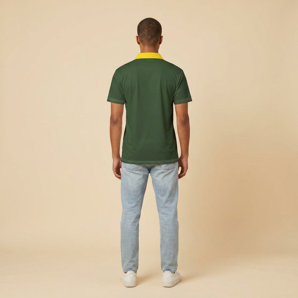 Green & Yellow Contrast Polo Shirt