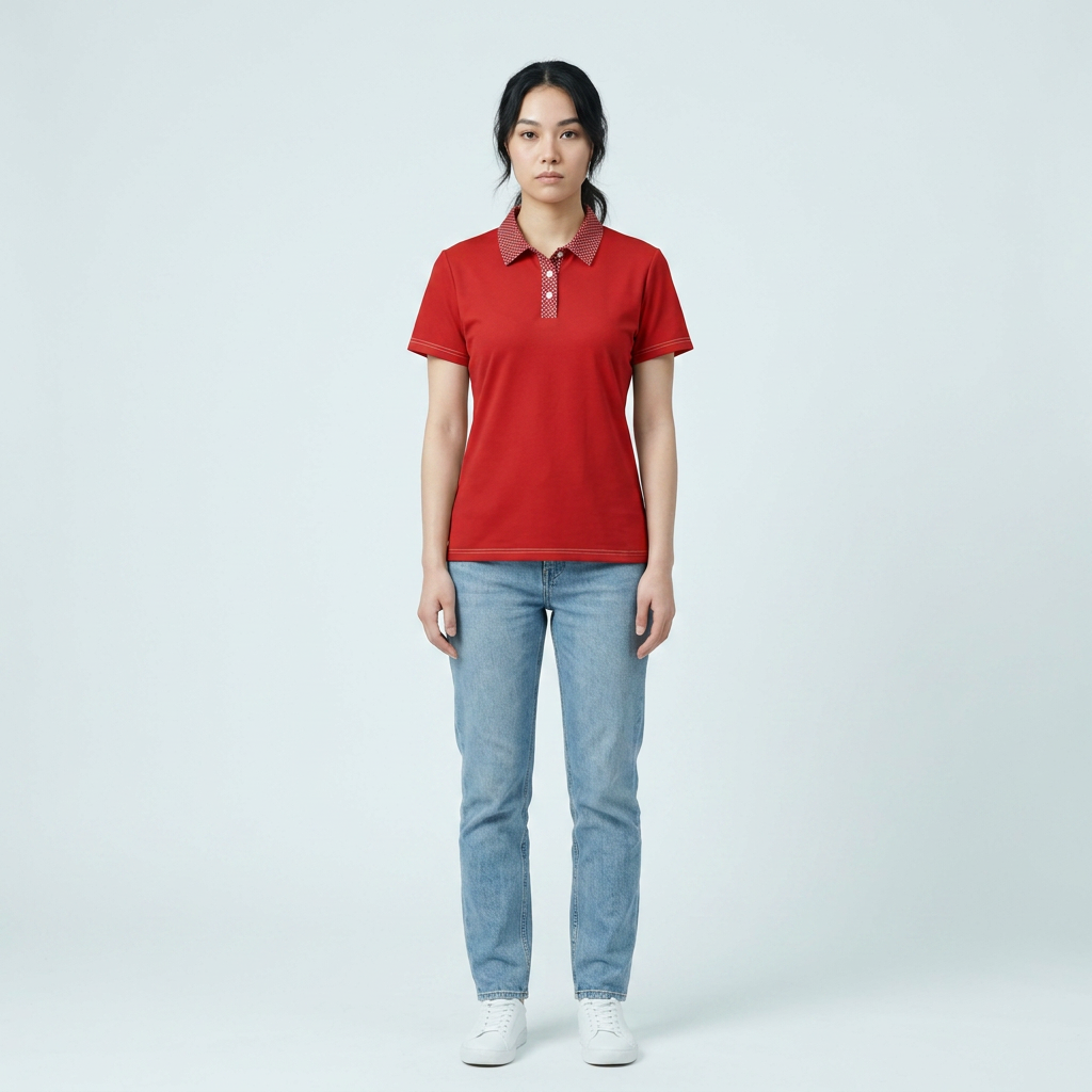 Red Polo Shirt — Classic Short-Sleeve Collared Tee