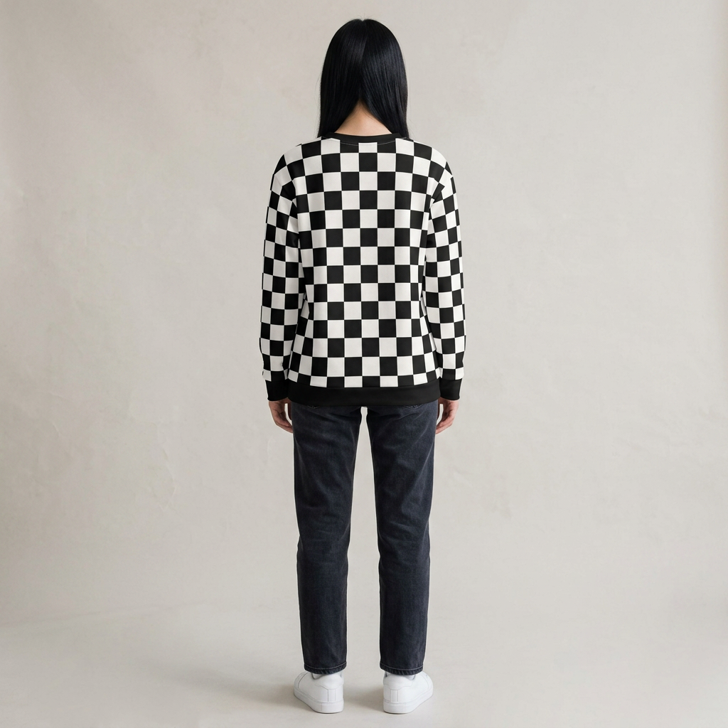 Checkerboard Crewneck Sweatshirt