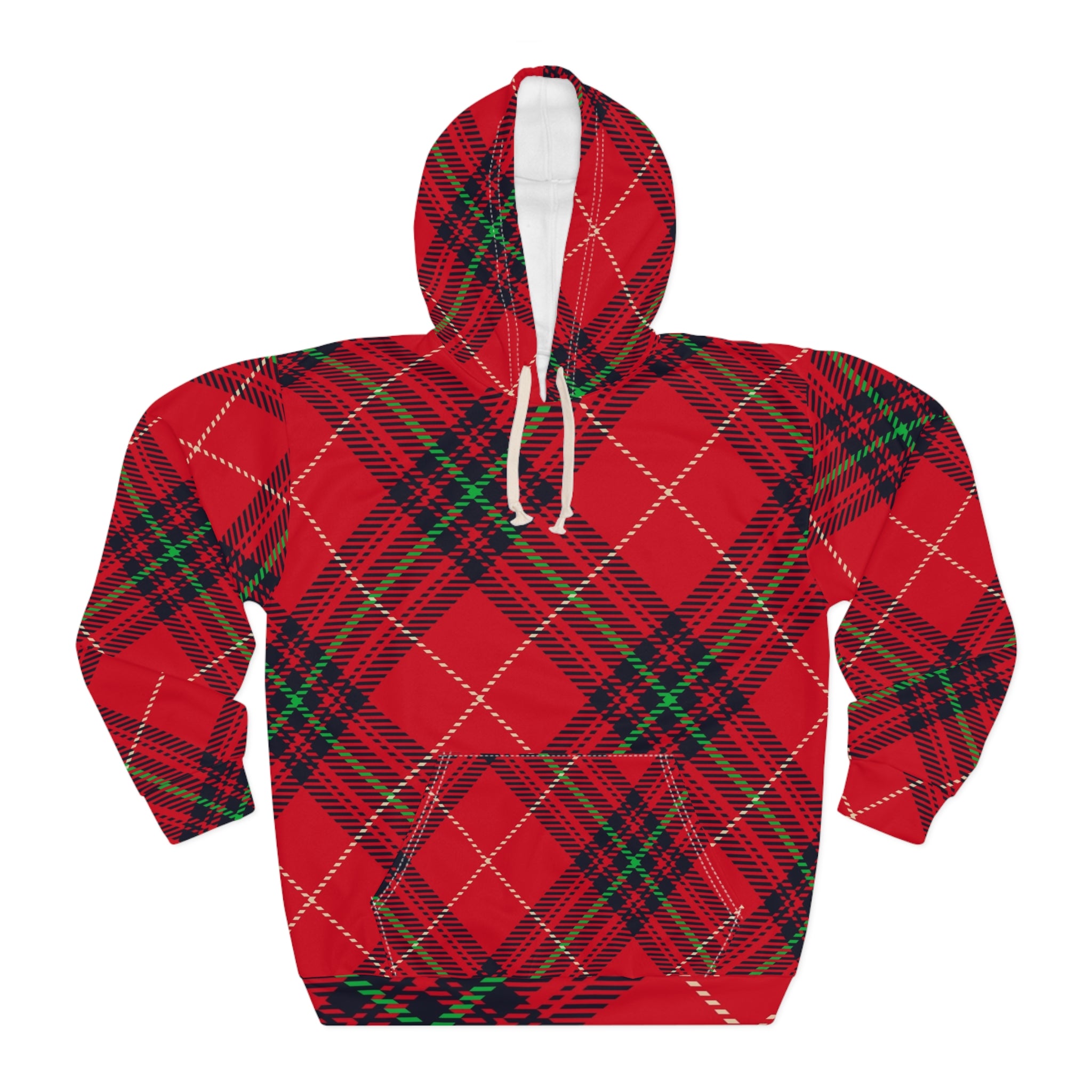 Red Tartan Plaid Hoodie | All-Over Print