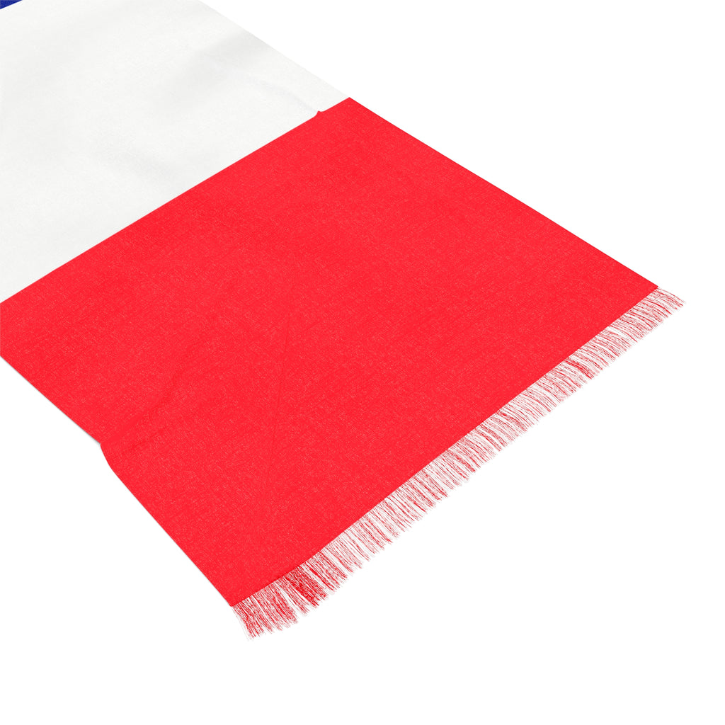 French Flag Lightweight Scarf — Tricolor Blue White Red Travel & Parade Accessory