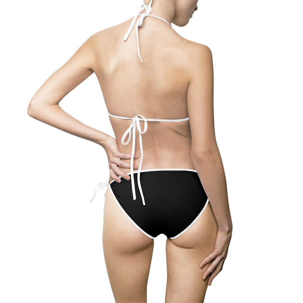 Polka Dot Black & White Triangle Bikini