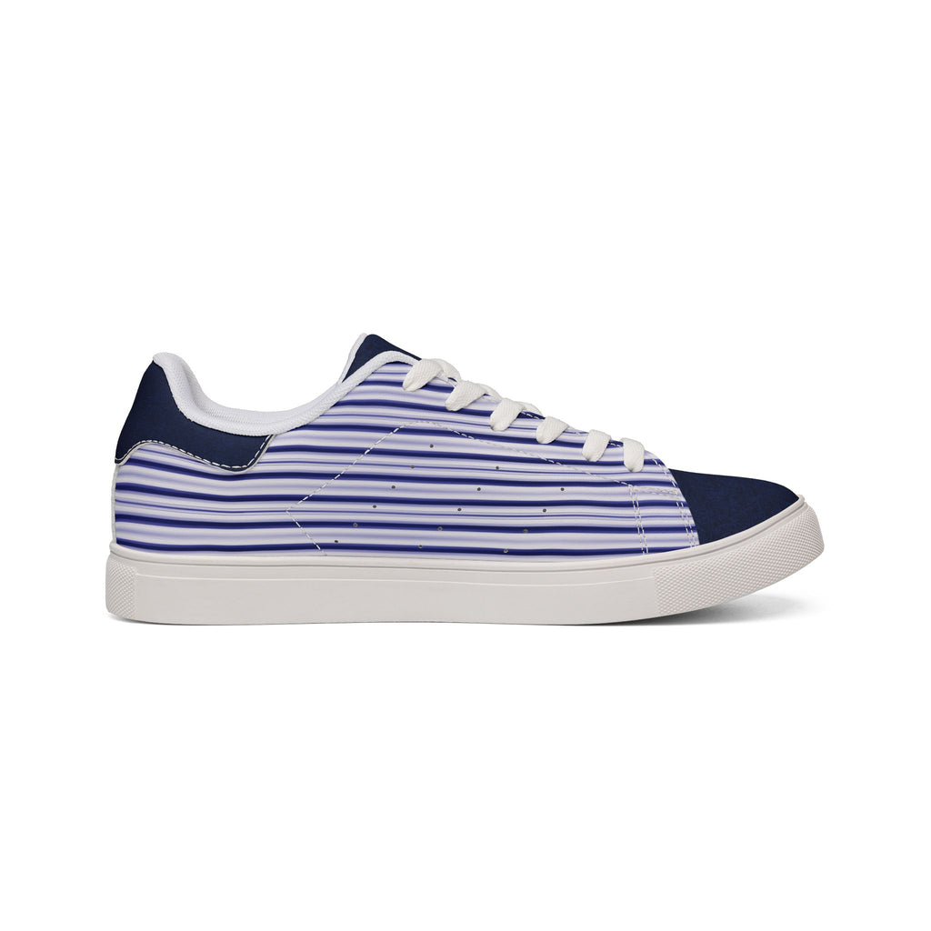 Striped Lavender Low-Top Sneakers