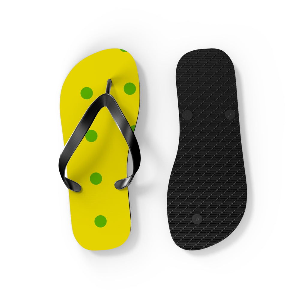 Yellow Polka Dot Flip Flops – Fun Summer Beach Sandals