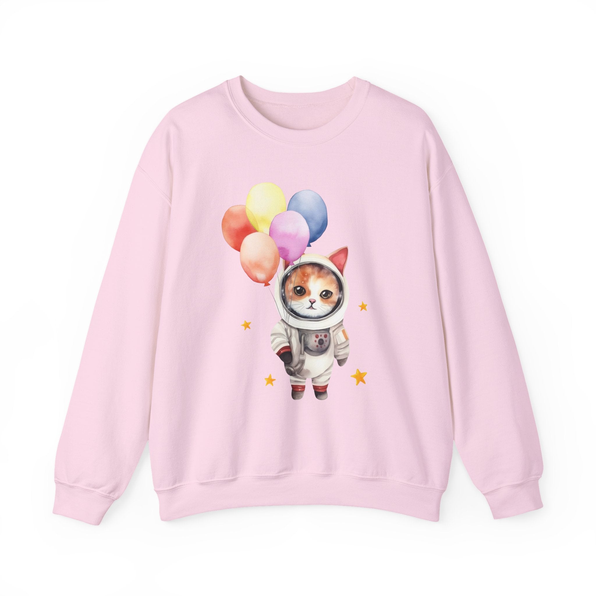 Astronaut Cat with Balloons Sweatshirt