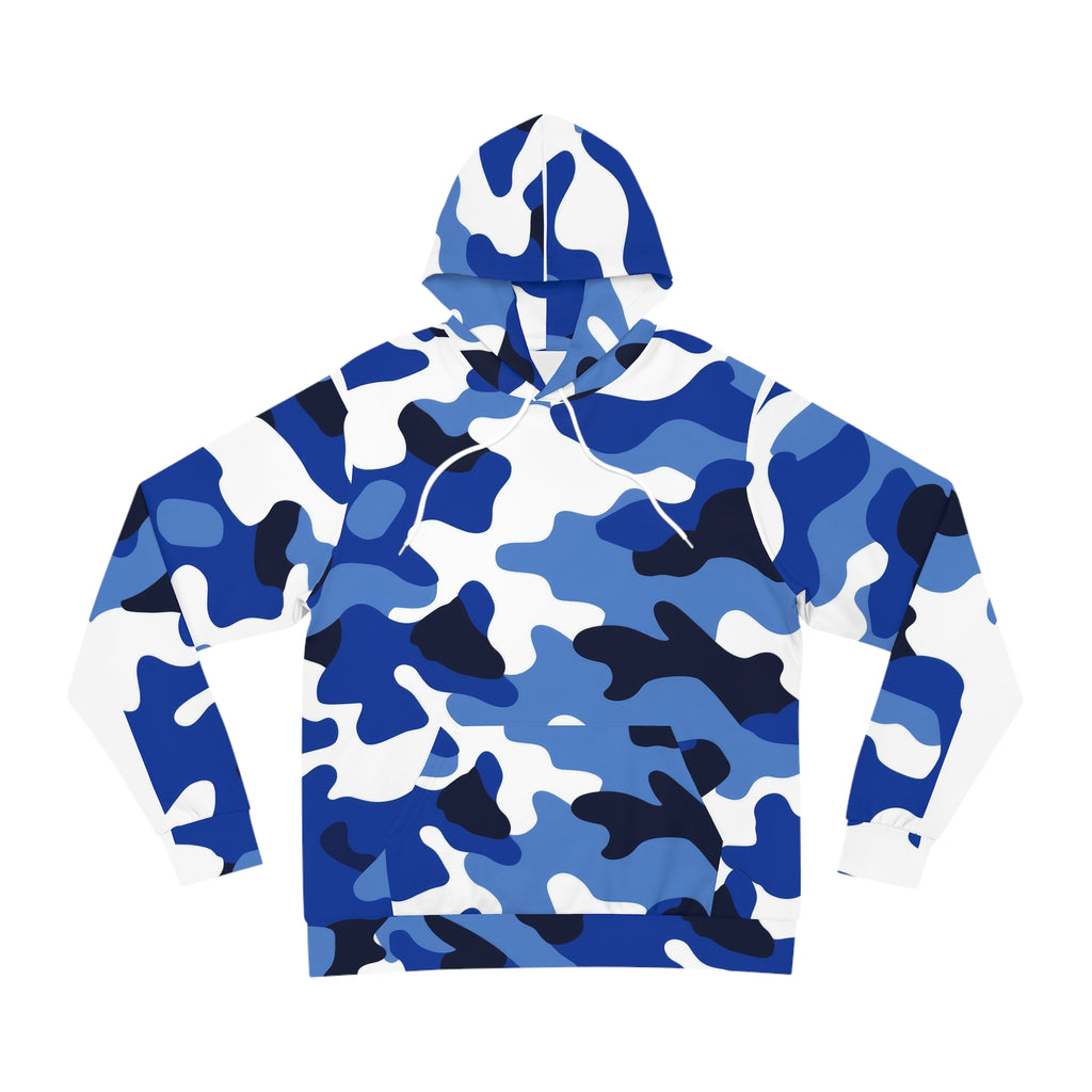 Arctic Blue and White Camo Pattern Hoodie | All-Over Print