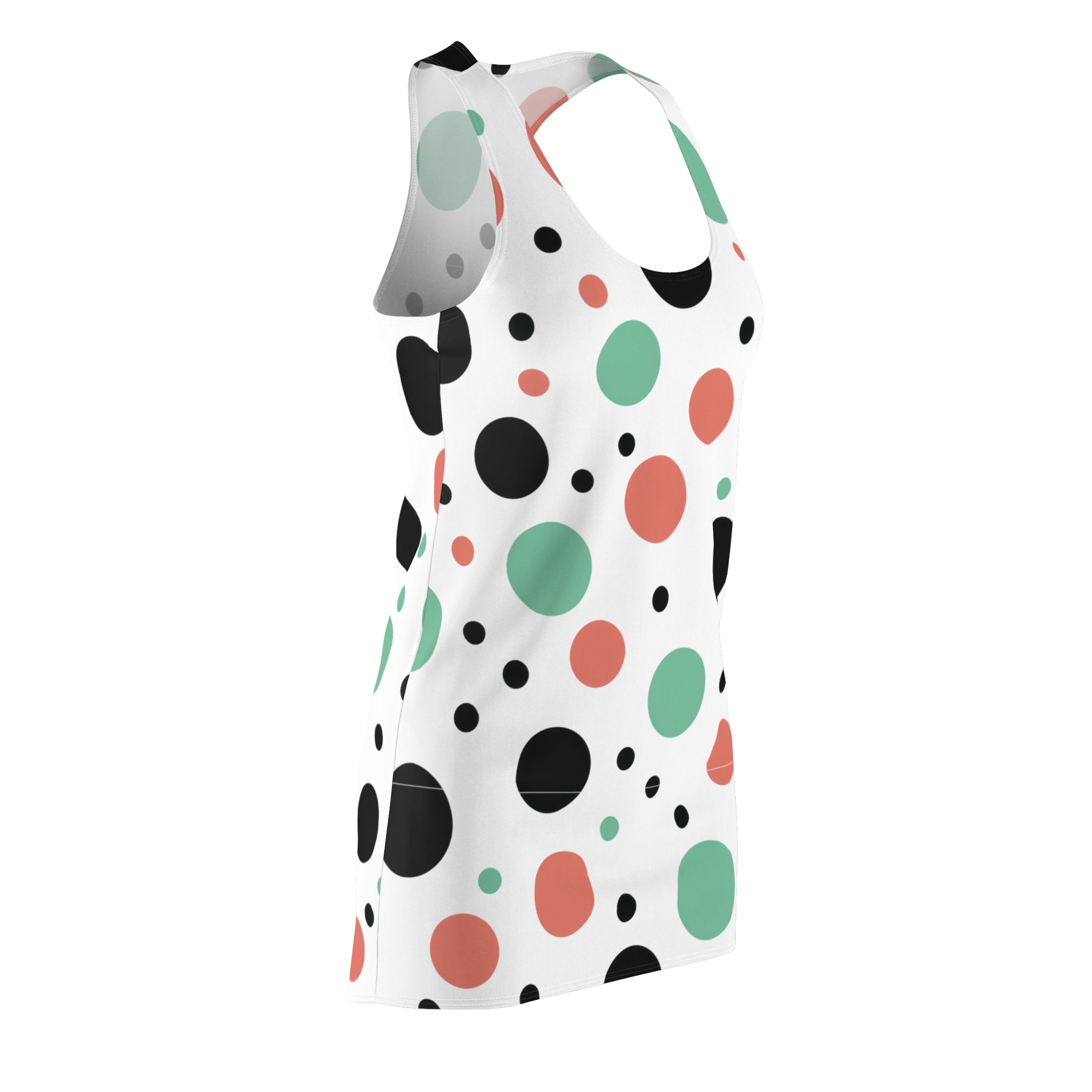 Colorful Abstract Polka Dot Racerback Dress — Summer/Spring